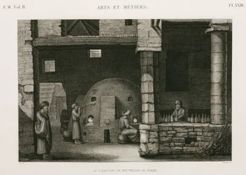 Fábrica de vidrio, Egipto, c. 1798