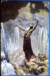 Dios creando las aguas, c. 1914 (postal)