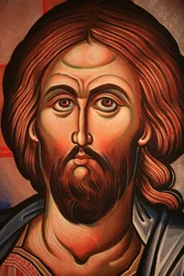 Icono ortodoxo griego que representa a Cristo, Tesalónica, Grecia