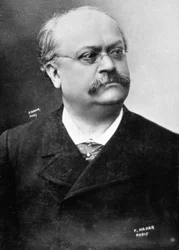 Retrato de medio cuerpo del compositor francés de opereta Alexandre Charles Lecocq