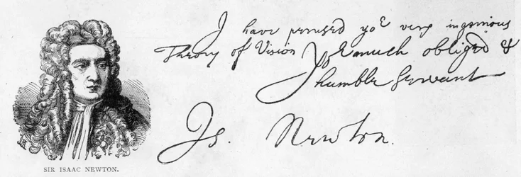 Escritura y firma de Sir Isaac Newton de una carta a William Briggs, M.D., escrita desde Trinity College, Cambridge, 20 de junio