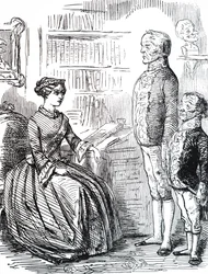 Henry John Temple, III Vizconde Palmerston entrega su dimisión a la Reina Victoria.
