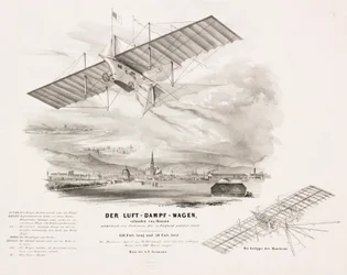 El carruaje aéreo de vapor de Henson, c 1842