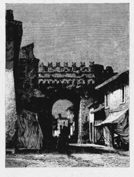Historia de la Antigua Roma. La Porta Settimiana es una puerta en la Muralla Aureliana en Roma