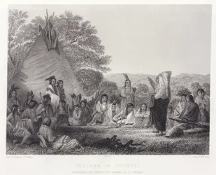 Indios en consejo, América del Norte