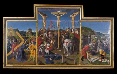 Indre & Loire N* 173 - Castillo de Loches - El retablo de la crucifixión - Escuela de Jean Fouquet - 1485