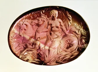 Intaglio de una nereida o Anfitrite en un hipocampo, c.50 a.C.