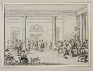 Interior de la Bolsa de Valores, c.1790