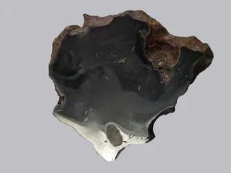 Meteorito de hierro (IAB). Encontrado en Canyon Diablo (Estados Unidos) en 1891. Museo Nacional de Historia Natural, París.
