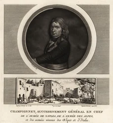 Jean Etienne Vachier Championnet, General en Jefe del Ejército de Nápoles, de los Alpes, de Italia
