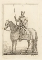 Caballero o hombre de armas en armadura de la época del Rey Enrique II