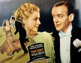 El bailarín del sombrero de copa TOP HAT de Mark Sandrich con Ginger Rogers, Fred Astaire