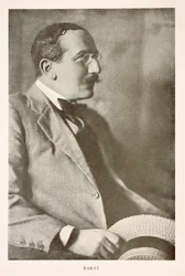 Leon Bakst (1866-1924), pintor ruso, fotografía de retrato