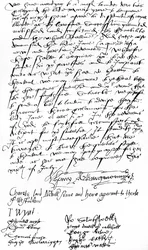 Carta de los partidarios de la Reina María I en Kent a Sir Nicholas Pelham y los caballeros de Sussex, anunciando la proclamación de Lady Mary como Reina y denunciando a Lady Jane Grey