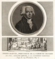 Louis Pierre Manuel, escritor, procurador de la Comuna de París, guillotinado en 1793