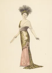Madame Pierat con un vestido de Redfern en Les Marionettes