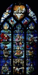Madonna y el Niño con ángeles y retratos que reflejan el patrocinio de un patrón episcopal local, c. siglo XIII