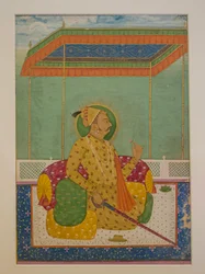 Maharajá Ajit Singh, Pintura, Fuerte de Mehrangarh, Jodhpur, Rajastán, India, Asia (foto)