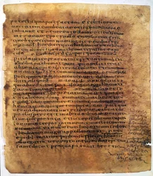Pergamino manuscrito: un palimpsesto.