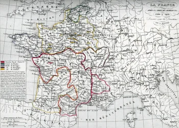 Mapa de Francia en tiempos del rey Carlos VI