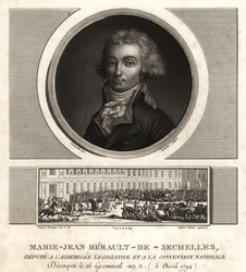 Marie-Jean Herault de Sechelles (1759-1794), juez y político francés guillotinado en el Reinado del Terror