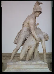 Menelao sosteniendo el cuerpo de Patroclo, copia romana de un original griego