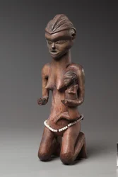 Figura de madre e hijo, finales de 1800-principios de 1900