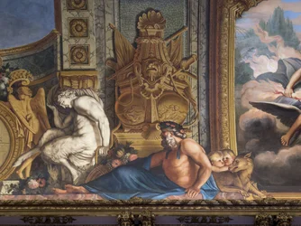 Figuras mitológicas. Decoración pintada por François Perrier (1594-1649)