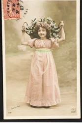 Niños con flores