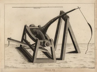 Onagro, un tipo de catapulta para proyectar piedras