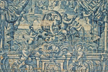 Oporto, catedral católica (originalmente del siglo XII), azulejos pintados a mano