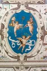 Óvalo que representa a tres putti (detalle)