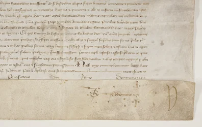 Bula Papal confirmando la carta del Obispo Henry Wardlaw, recto