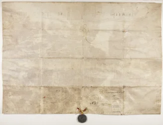 Bula papal confirmando la carta del obispo Henry Wardlaw, verso
