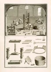 Fabricantes de papel, ilustración de 
