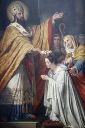 París, Francia Iglesia de Saint-Medard Saint Medard coronando a una joven virtuosa por Louis Dupre (1837), París, Francia
