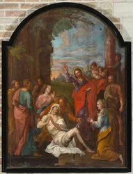 Iglesia parroquial (Iglesia de Nuestra Señora de la Asunción). En el interior. Pintar. Resucitar a Lázaro (?).