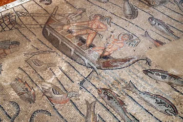 Basílica patriarcal de Aquileia. Suelo de mosaico con simbolismo cristiano, siglo IV. Italia.