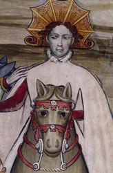 Persona a caballo (detalle)