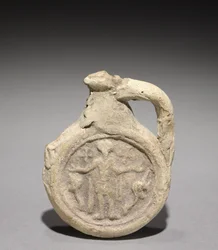 Frasco de peregrino con San Menas, 500-700