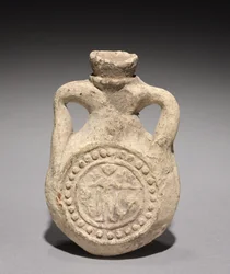 Frasco de peregrino con San Menas, 500-700