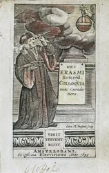 Retrato de Erasmo incluido en la portada de 