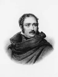 Retrato de Eugene de Beauharnais (1781-1824), soldado francés, príncipe del Primer Imperio y Virrey de Italia de 1805 a 1814, grabado