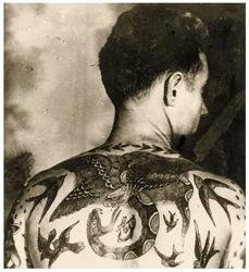Retrato de Tom Stephen, tatuado por Bert Grimm, c.1942 (foto)