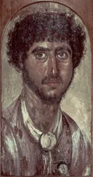 Retrato de un griego, de Fayum, romano-egipcio