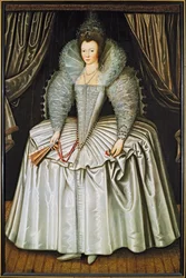 Retrato de una dama, identificada como Elizabeth Howard