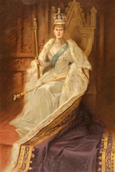 La reina María, consorte del rey Jorge V, en el año de su coronación