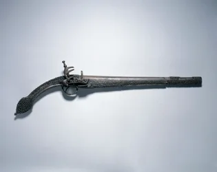 Pistola de chispa con cola de rata, Balcanes, finales de 1700-principios de 1800