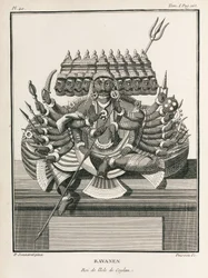 Ravanen, rey de la isla de Ceilán