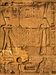 Relieve, Templo de Karnak, Luxor, Tebas, Egipto, África (foto)